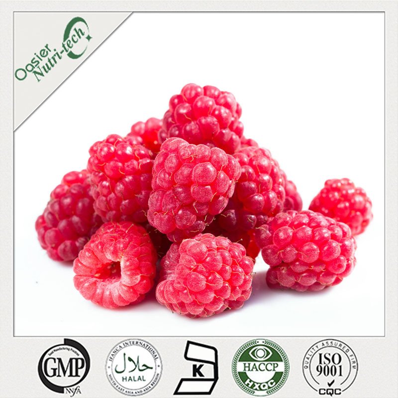 Raspberry fruit powder